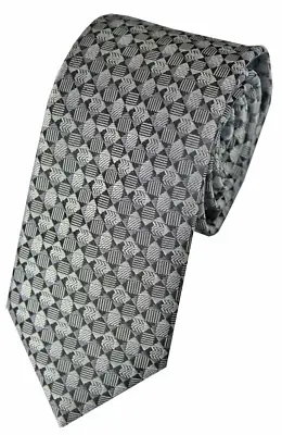 £10 • Buy Paisley Grey Tie Formal For Suits Weddings Mason Wear Black Tie New Checked