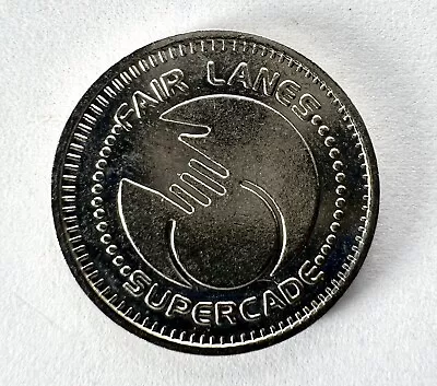 1980's Fair Lanes Supercade Bowling Game Room Video Arcade Pinball Machine Token • $1.99