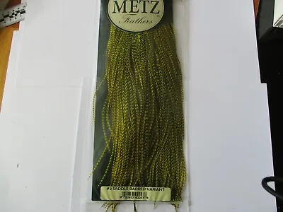 Metz Saddle Grade 2 Yellow Grizzly Hackle Feathers  • $49.55