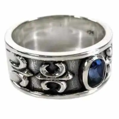 Sterling Silver Sapphire Mens Rings • $55.20