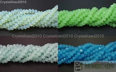 100Pcs Top Quality Czech Crystal Opal Bright Faceted Rondelle Spacer Beads Pick • £2.69