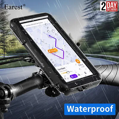 360° Bicycle Motor Bike Waterproof Phone Case Mount Holder For All Mobile Phones • £8.59