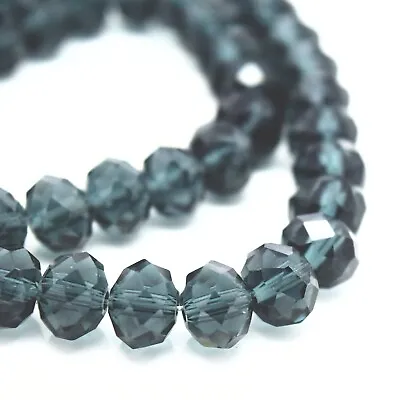 Faceted Rondelle Crystal Glass Beads Pick Colour 4x3mm6x4mm8x6mm10x8mm • £2.25