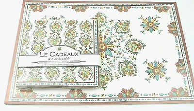 £24.51 • Buy LE CADEAUX Allegra Paper Placemat And Dinner Napkin Set 20 Of Each Disposable