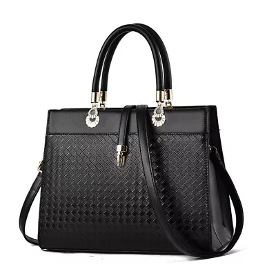 Trendy Cross-border Women's Handbag For 2023 Large Capacity Knitted Pu Shoulder • $38.69