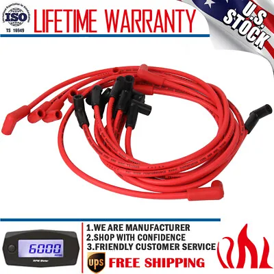 8mm Spark Plug Wire Set For Chevy GMC 305 350 400 4048 HEI 5.7L 5.0L 6.6L V8 SBC • $33.99