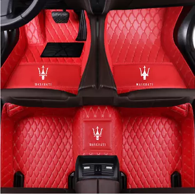 Fit Maserati Car Floor Mats Custom Auto Carpets Pu Leather Front & Rear Mats • $47.44