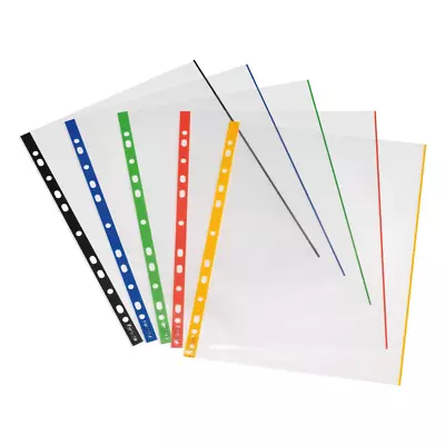 Herlitz A4 Colored Border Punched Pocket 50 Pieces • £19.64