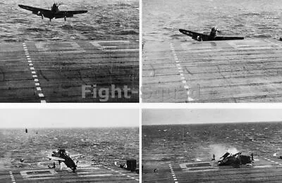 WW2 Picture Photo Helldiver Crash USS Shangri-La The Pilot Was Killed 1903 • $5.95