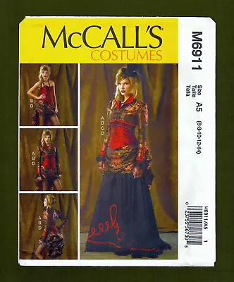 Steampunk Costume Sewing Pattern~Bolero~Corset~Skirt (Sizes 6-14) McCalls 6911 • $12.85