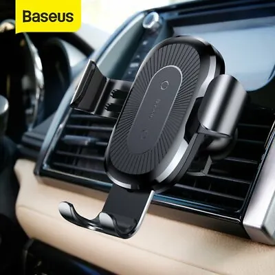 Baseus USB Qi Wireless Car Charger Mount Holder For IPhone 15 14 Samsung S23 • $21.99