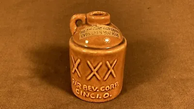 Vintage Par Bev. Corp. Cincinnati Ohio Mini Stoneware Collectible Jug Whiskey • $19.95