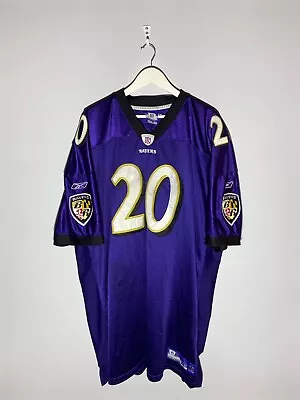 Ed Reed Baltimore Ravens On Field NFL Authentic Reebok Purple Jersey Size 58 • $59.99