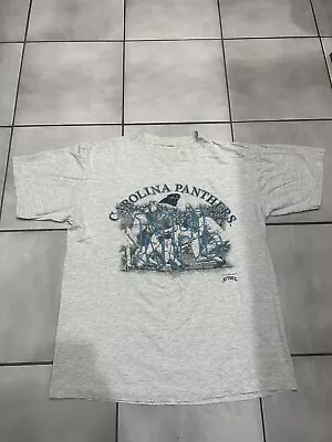 Vintage 1993 Nutmeg Panthers Shirt Dope Embroidered Front Design • $40