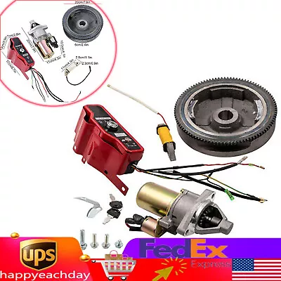 For Honda GX390 13HP Electric Start Kit Flywheel Starter Motor With Ring Gear • $79