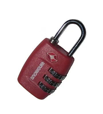 $7.95 • Buy SNOWGUM TSA Combination Lock Dark Red Travel Luggage Anti-Theft Alarm