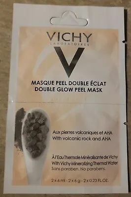 VICHY Double Glow Peel Face Mask Tired Dull Skin  2 Masks X 6ML/0.23OZ  • $9.99