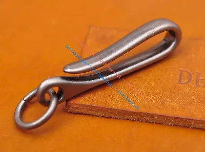 5X Vintage Silver Belt U Hook FOB Clip For Leathercraft Wallet Chain Accessories • $11.77