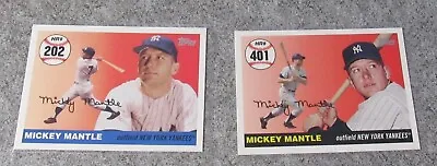 2007 Topps Mickey Mantle Home Run History Pick 202 - 401 Yankees Baseball Cards • $1.50