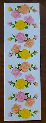 Mrs. Grossman's Vintage ROSE Stickers Pink Yellow Peach Unused • $6.96