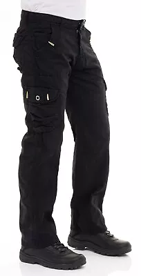 Mens Relaxed Fit 100% Cotton Military Combat Cargo Army Pant WorkWear Trousers • $27.54