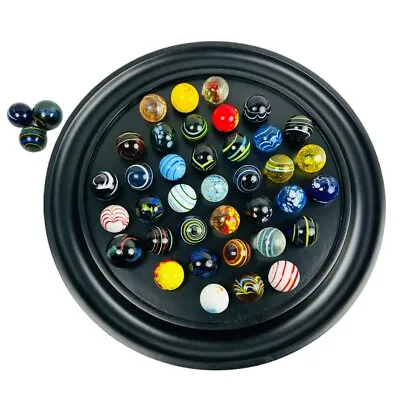 Solitaire Di Venezia Wood Board Game - Hand Blown Glass Marbles Authentic Models • $65