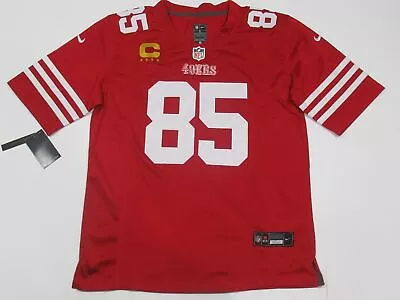 George Kittle San Francisco 49ers 2023-24 4-Star All Gold Captains Jersey Red • $69.99