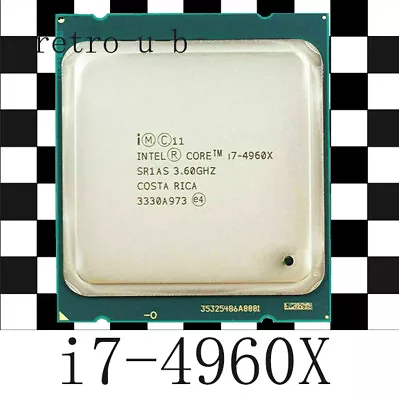 Intel Core I7-4960X Extreme SR1AS 3.6GHz Six Core LGA2011 CPU Processor  • $124