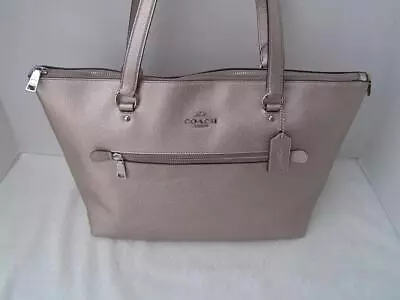 Authentic Coach Gold Metallic Leather Gallery Tote #87684 Euc/ln • $129.99