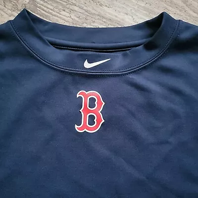Nike Boston Red Sox Men's T-Shirt Dri-Fit Short Sleeve Baseball MLB Blue Size L • $19.99