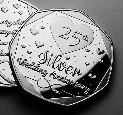 25th SILVER WEDDING ANNIVERSARY Commemorative. Gift/Present Husband/Wife/Friends • £7.99