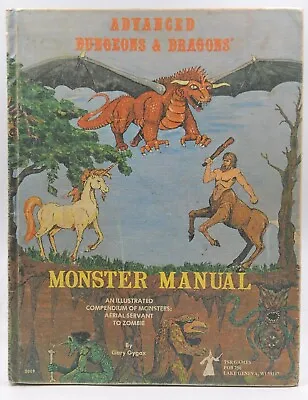 Monster Manual Third Alpha Printing Dungeons And Dragons D&D Gary Gygax D&D (BEC • $150
