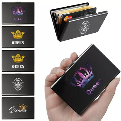 £4.49 • Buy Wallet Card Holder Mens Leather Metal RFID Blocking Slim Men Credit Money Clip