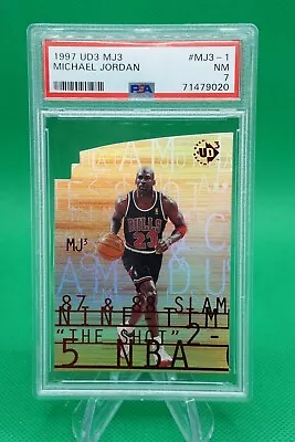 1997-98 UD3 MJ3 #MJ3-1 Michael Jordan PSA 7 Chicago Bulls BB2 • $100