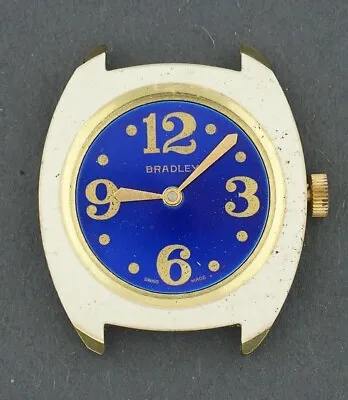Vintage Bradley Shiny Royal Blue Dial Wrist Watch #W017 • $29.99