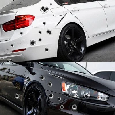 $1.45 • Buy 3D Bullet Holes Car Sticker Scratch Decal Waterproof Motorcycle Stickers 21X30CM