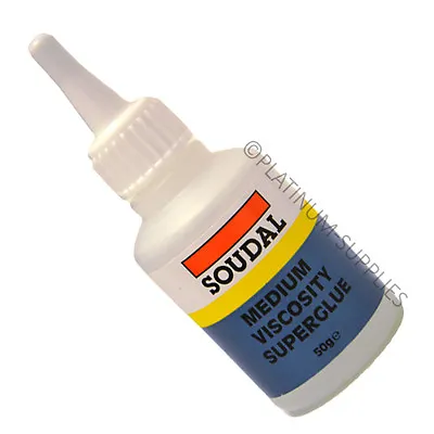 Medium Viscosity Super Glue 50g Cyanoacrylate Adhesive Modelling/upvc Soudal • £5.60