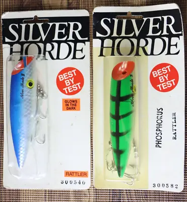 Vintage Silver Horde Fishing Lure Rattler #300582 & #300540 • $32