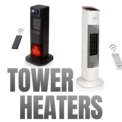 Electric Heater Energy Efficient - Ceramic Tower Fan Silent - Choose- By Nuovva • £39.99