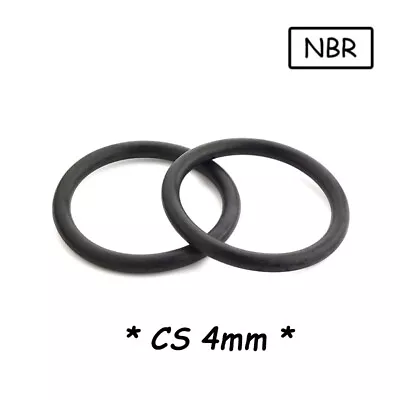 Seals® O Rings - 4mm Cross Section Nitrile NBR Black Rubber Metric O-Ring • £2.22