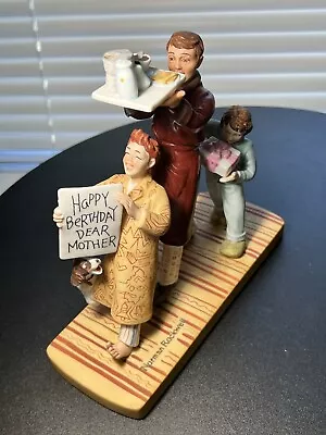 Norman Rockwell Figurine  Happy Berthday Dear Mother   1979 • $11.60