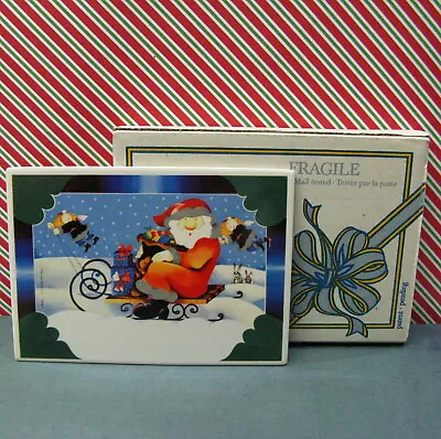 Villeroy & Boch Porcelain Postcard Vilbo Card Christmas St Nicholas Santa In Box • $19.95