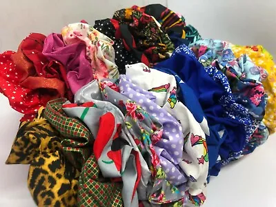 £2.59 • Buy Floral Large Scrunchies Hair Ties Sustainable 100%Cotton, Handmade In UK Leopard