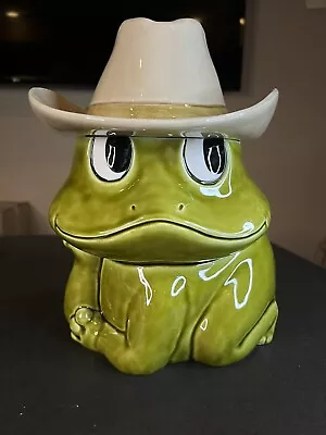 Vintage 1981 Sears Neil The Frog Family Cowboy Cookie Jar Very Rare • $279.99