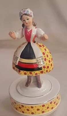 Schmid Music Box - Polish Dancing Girl - Plays Beer Barrel Polka - Vintage #65 • $19.99
