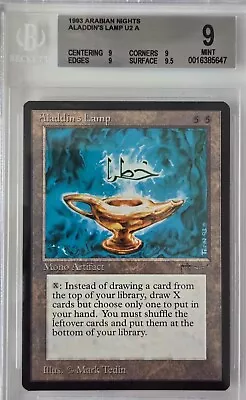 MtG Arabian Nights Aladdin's Lamp Graded BGS 9 Magic Mint (9/9/9/9.5) • $20.50