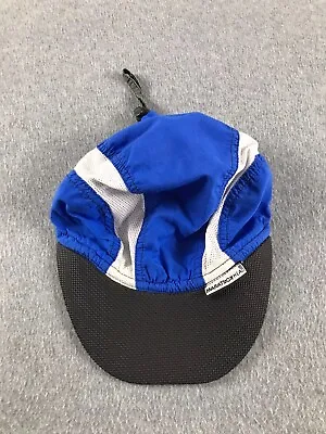 Vintage Marathon Head Running Hat Cap Blue White Black Adjustable Drawstring • $16.96