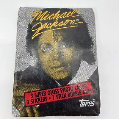 1984 MICHAEL JACKSON Photo Trading Cards Stickers 1st Series Wax Pack RING POP • $7.35