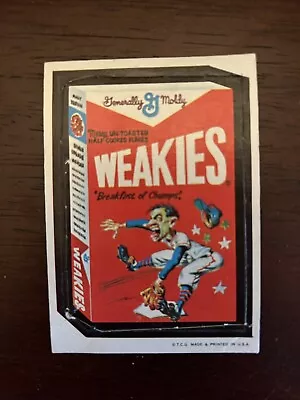 Topps Wacky Packages 1967 Weakies Die Cut #32 • $0.99