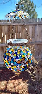 Vintage Mosaic Hanging Lantern Moroccan Style  • $25